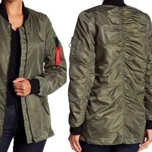 Madden Girl Straight Bottom Bomber Jacket Large